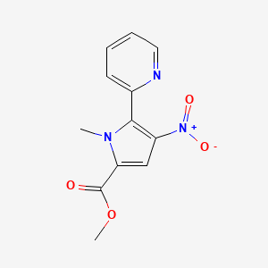 molecular formula C12H11N3O4 B2556838 Methyl 1-methyl-4-nitro-5-pyridin-2-ylpyrrole-2-carboxylate CAS No. 2108827-12-7