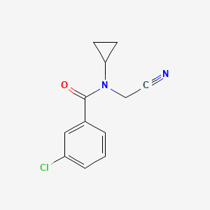 molecular formula C12H11ClN2O B2556842 3-chloro-N-(cyanomethyl)-N-cyclopropylbenzamide CAS No. 1252295-22-9