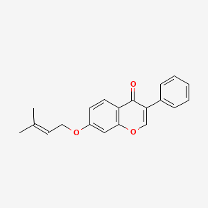 molecular formula C20H18O3 B2556847 7-((3-methylbut-2-en-1-yl)oxy)-3-phenyl-4H-chromen-4-one CAS No. 66346-74-5