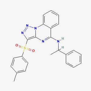 3-[(4-methylphenyl)sulfonyl]-N-(1-phenylethyl)[1,2,3]triazolo[1,5-a]quinazolin-5-amine