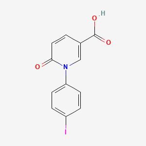 molecular formula C12H8INO3 B2556854 1-(4-碘苯基)-6-氧代吡啶-3-羧酸 CAS No. 1281685-24-2