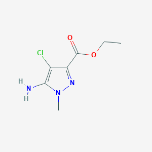 molecular formula C7H10ClN3O2 B2556869 Ethyl 5-amino-4-chloro-1-methyl-1H-pyrazole-3-carboxylate CAS No. 1174305-96-4