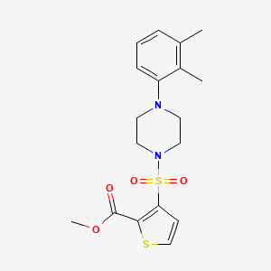 molecular formula C18H22N2O4S2 B2556877 3-{[4-(2,3-二甲苯基)哌嗪-1-基]磺酰基}噻吩-2-甲酸甲酯 CAS No. 895262-99-4