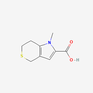 molecular formula C9H11NO2S B2556878 1-甲基-6,7-二氢-4H-硫代吡喃[4,3-b]吡咯-2-羧酸 CAS No. 1784316-97-7