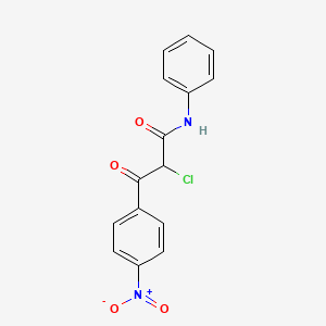 molecular formula C15H11ClN2O4 B2556881 2-chloro-3-(4-nitrophenyl)-3-oxo-N-phenylpropanamide CAS No. 328117-59-5