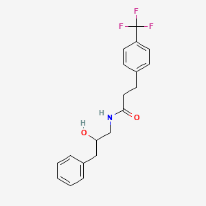 molecular formula C19H20F3NO2 B2556884 N-(2-hydroxy-3-phenylpropyl)-3-(4-(trifluoromethyl)phenyl)propanamide CAS No. 1788542-73-3