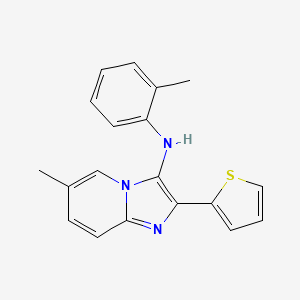 molecular formula C19H17N3S B2556898 6-methyl-N-(2-methylphenyl)-2-thien-2-ylimidazo[1,2-a]pyridin-3-amine CAS No. 900336-51-8