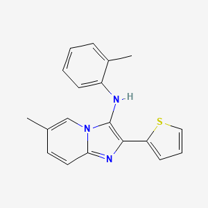 6-Methyl-N-(2-methylphenyl)-2-(thiophen-2-YL)imidazo[1,2-A]pyridin-3-amine