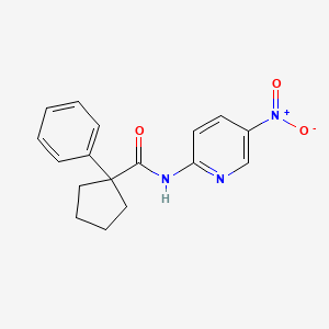 molecular formula C17H17N3O3 B2556899 N-(5-nitropyridin-2-yl)-1-phenylcyclopentane-1-carboxamide CAS No. 1024253-24-4
