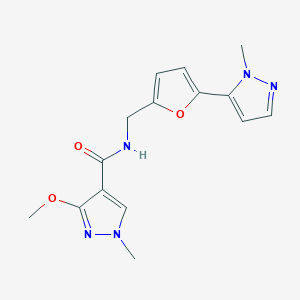 3-methoxy-1-methyl-N-{[5-(1-methyl-1H-pyrazol-5-yl)furan-2-yl]methyl}-1H-pyrazole-4-carboxamide