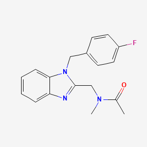 N-({1-[(4-fluorophenyl)methyl]-1H-1,3-benzodiazol-2-yl}methyl)-N-methylacetamide