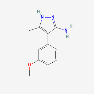 molecular formula C11H13N3O B2556910 4-(3-methoxyphenyl)-3-methyl-1H-pyrazol-5-amine CAS No. 1159606-11-7