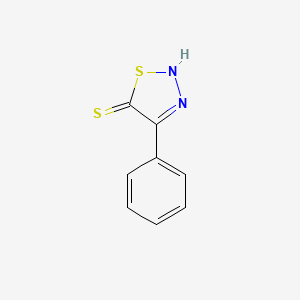 molecular formula C8H6N2S2 B2556916 4-Phenyl-1,2,3-thiadiazol-5-ylhydrosulfide CAS No. 215296-45-0