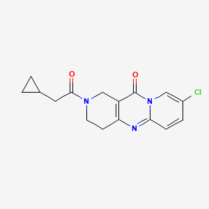 molecular formula C16H16ClN3O2 B2556921 8-chloro-2-(2-cyclopropylacetyl)-3,4-dihydro-1H-dipyrido[1,2-a:4',3'-d]pyrimidin-11(2H)-one CAS No. 2034273-47-5