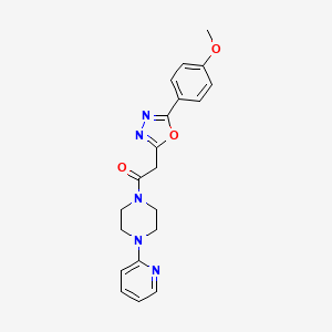 molecular formula C20H21N5O3 B2556922 7-(4-Bromophenyl)-3-{[(4-methoxyphenyl)amino]carbonyl}-4,7-dihydropyrazolo[1,5-a]pyrimidine-5-carboxylic acid CAS No. 1286702-89-3