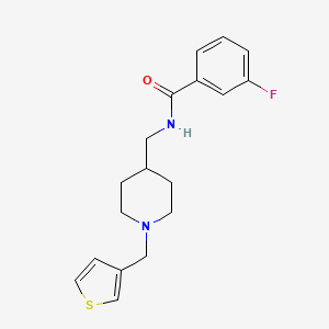 3-fluoro-N-((1-(thiophen-3-ylmethyl)piperidin-4-yl)methyl)benzamide