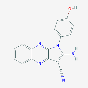 molecular formula C17H11N5O B255693 2-amino-1-(4-hydroxyphenyl)-1H-pyrrolo[2,3-b]quinoxaline-3-carbonitrile 