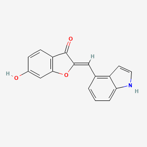 molecular formula C17H11NO3 B2556936 (2Z)-6-hydroxy-2-(1H-indol-4-ylmethylidene)-1-benzofuran-3(2H)-one CAS No. 1955564-42-7