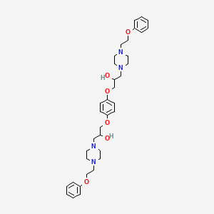 molecular formula C36H50N4O6 B2556938 1-[4-[2-Hydroxy-3-[4-(2-phenoxyethyl)piperazin-1-yl]propoxy]phenoxy]-3-[4-(2-phenoxyethyl)piperazin-1-yl]propan-2-ol CAS No. 304873-10-7