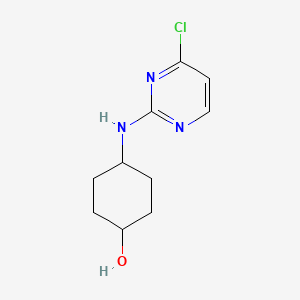 molecular formula C10H14ClN3O B2556943 trans-4-((4-Chloropyrimidin-2-yl)amino)cyclohexanol CAS No. 1261233-60-6