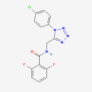 molecular formula C15H10ClF2N5O B2556949 N-((1-(4-氯苯基)-1H-四唑-5-基)甲基)-2,6-二氟苯甲酰胺 CAS No. 920436-80-2