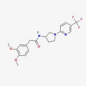 2-(3,4-dimethoxyphenyl)-N-(1-(5-(trifluoromethyl)pyridin-2-yl)pyrrolidin-3-yl)acetamide