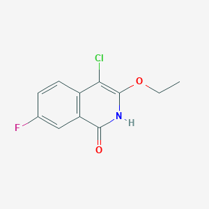 molecular formula C11H9ClFNO2 B2556952 4-氯-3-乙氧基-7-氟-2H-异喹啉-1-酮 CAS No. 2445785-26-0