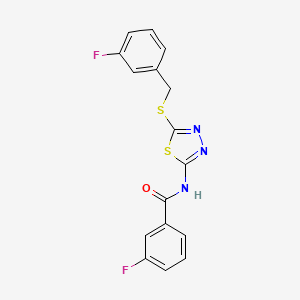 molecular formula C16H11F2N3OS2 B2556954 3-氟-N-(5-((3-氟苄基)硫代)-1,3,4-噻二唑-2-基)苯甲酰胺 CAS No. 392303-48-9