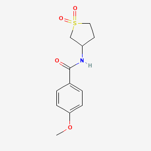 molecular formula C12H15NO4S B2556963 N-(1,1-dioxothiolan-3-yl)-4-methoxybenzamide CAS No. 688002-41-7