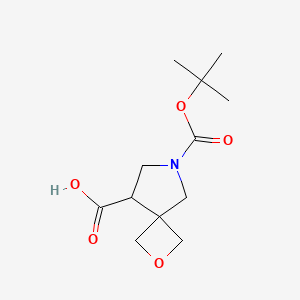molecular formula C12H19NO5 B2556966 6-[(叔丁氧羰基)羰基]-2-氧杂-6-氮杂螺[3.4]辛烷-8-羧酸 CAS No. 1803608-20-9