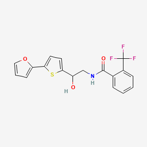 N-{2-[5-(furan-2-yl)thiophen-2-yl]-2-hydroxyethyl}-2-(trifluoromethyl)benzamide