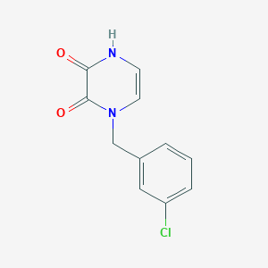 4-[(3-Chlorophenyl)methyl]-1H-pyrazine-2,3-dione