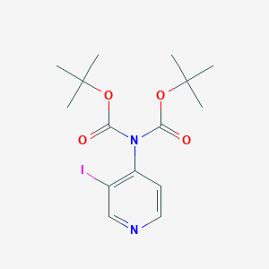 molecular formula C15H21IN2O4 B2556973 3-iodopyridin-4-di-Boc-amine CAS No. 1615246-32-6