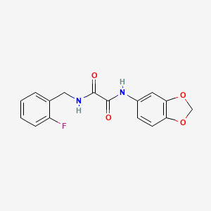 molecular formula C16H13FN2O4 B2556974 N1-(ベンゾ[d][1,3]ジオキソール-5-イル)-N2-(2-フルオロベンジル)オキサラミド CAS No. 847240-24-8