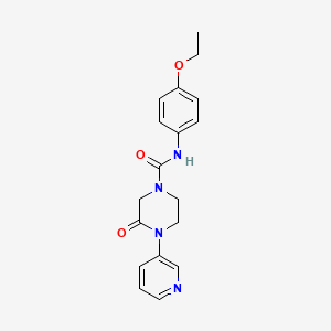 molecular formula C18H20N4O3 B2556982 N-(4-Ethoxyphenyl)-3-oxo-4-pyridin-3-ylpiperazine-1-carboxamide CAS No. 2320856-53-7