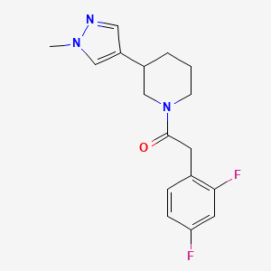 2-(2,4-difluorophenyl)-1-(3-(1-methyl-1H-pyrazol-4-yl)piperidin-1-yl)ethan-1-one