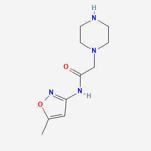 molecular formula C10H16N4O2 B2557020 N-(5-methylisoxazol-3-yl)-2-piperazin-1-ylacetamide CAS No. 923256-54-6