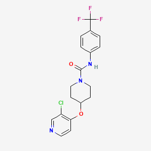 4-((3-chloropyridin-4-yl)oxy)-N-(4-(trifluoromethyl)phenyl)piperidine-1-carboxamide