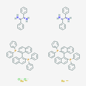 molecular formula C116H96Cl2N4P4Ru2 B2557038 (1S,2S)-1,2-二苯基乙烷-1,2-二胺；[1-(2-二苯基膦基萘-1-基)萘-2-基]-二苯基膦；钌(2+)；二氯化物 CAS No. 212210-87-2