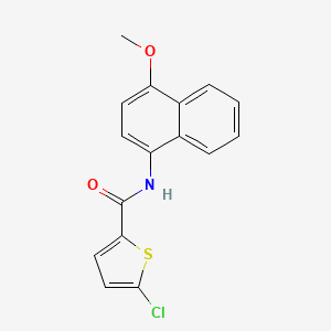 molecular formula C16H12ClNO2S B2557039 5-chloro-N-(4-methoxynaphthalen-1-yl)thiophene-2-carboxamide CAS No. 330678-00-7