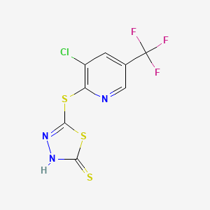 5-{[3-Chloro-5-(trifluoromethyl)-2-pyridinyl]sulfanyl}-1,3,4-thiadiazole-2-thiol