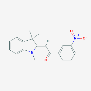 molecular formula C19H18N2O3 B255705 1-(3-Nitro-phenyl)-2-(1,3,3-trimethyl-1,3-dihydro-indol-2-ylidene)-ethanone 