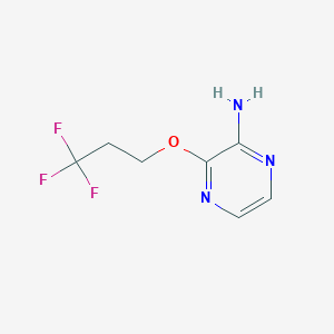molecular formula C7H8F3N3O B2557054 3-(3,3,3-Trifluoropropoxy)pyrazin-2-amine CAS No. 1695727-55-9