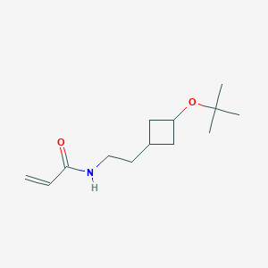 B2557056 N-[2-[3-[(2-Methylpropan-2-yl)oxy]cyclobutyl]ethyl]prop-2-enamide CAS No. 2308274-99-7