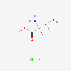 molecular formula C7H16ClNO3 B2557061 Methyl 2-amino-3-hydroxy-2,3-dimethylbutanoate;hydrochloride CAS No. 2375273-41-7