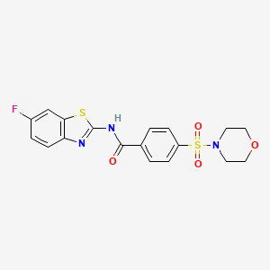 N-(6-fluorobenzo[d]thiazol-2-yl)-4-(morpholinosulfonyl)benzamide