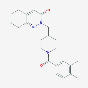 2-[[1-(3,4-Dimethylbenzoyl)piperidin-4-yl]methyl]-5,6,7,8-tetrahydrocinnolin-3-one