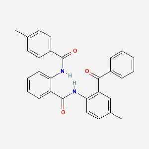 molecular formula C29H24N2O3 B2557068 N-(2-benzoyl-4-methylphenyl)-2-(4-methylbenzamido)benzamide CAS No. 313536-00-4