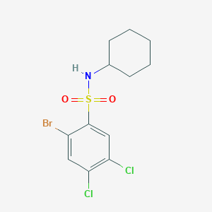 2-bromo-4,5-dichloro-N-cyclohexylbenzene-1-sulfonamide