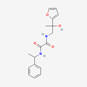 molecular formula C17H20N2O4 B2557076 N1-(2-(furan-2-yl)-2-hydroxypropyl)-N2-(1-phenylethyl)oxalamide CAS No. 1396883-00-3